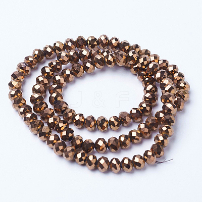 Electroplate Transparent Glass Beads Strands EGLA-A034-T3mm-UA04-1