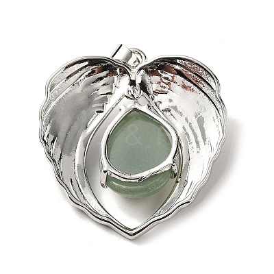 Natural Green Aventurine Teardrop Pendants KK-K331-02P-04-1