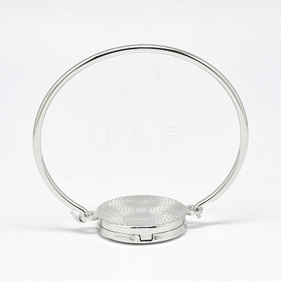 Brass Diffuser Locket Bangles BJEW-Q691-11-1