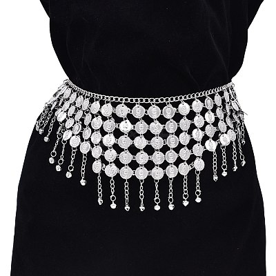 Iron Multi-Layered Coin Tassel Waist Belly Chains for Women FS-WG4A907-02-1