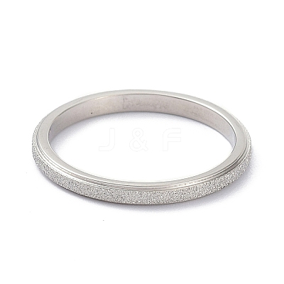Non-Tarnish 2mm Matte Plain Dome Finger Ring for Girl Women RJEW-C012-01D-P-1