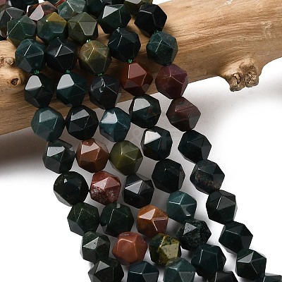 Natural Bloodstone/Heliotrope Beads Strands G-Z119-A16-02-1