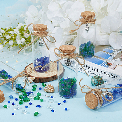 Glass Bead in Transparent Glass Bottle Display Decorations AJEW-AB00172-1