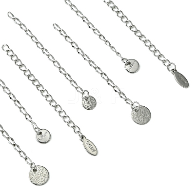 12Pcs 4 Styles 304 Stainless Steel Chain Extender FIND-FS0002-96B-1