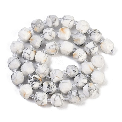 Natural Howlite Beads Strands G-B125-O01-01-1