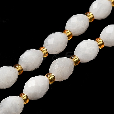 Natural Rainbow Moonstone Beads Strands G-H297-C12-01-1