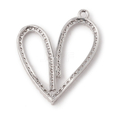 Eco-Friendly Rack Plating Brass Micro Pave Cubic Zirconia Pendants KK-F835-05P-1