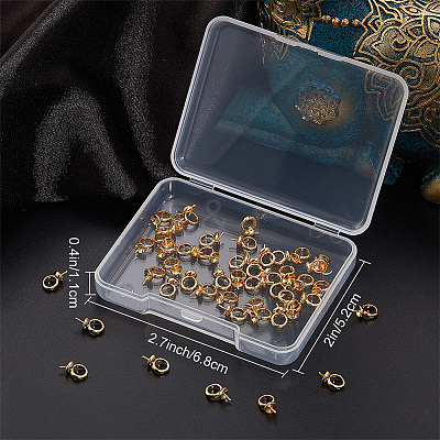 50Pcs Brass Screw Eye Peg Bails Charms KK-BBC0003-45-1