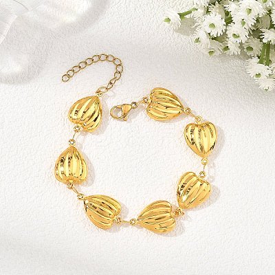 304 Stainless Steel Link Chain Bracelets for Women BJEW-JB13856-1