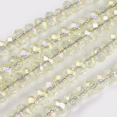 Electroplate Glass Beads Strands EGLA-J025-F24-1