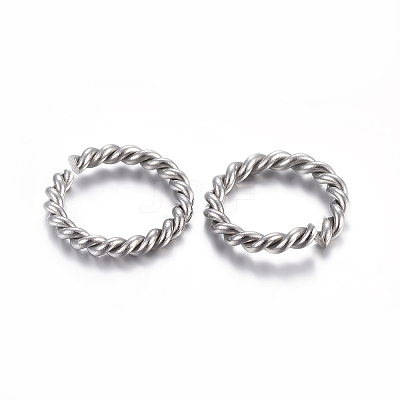 Tarnish Resistant 304 Stainless Steel Open Jump Rings X-STAS-F191-11P-B-1