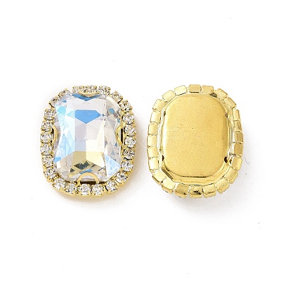 Rectangle Octagon Sew on Rhinestone X1-DIY-E062-02G-01-1
