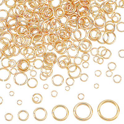 300Pcs 6 Sizes Brass Open Jump Rings KK-PH0009-24-1