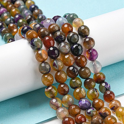 Natural Agate Beads Strands G-C082-A01-03-1
