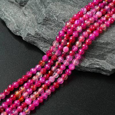 Natural Striped Agate/Banded Agate Beads Strands X-G-G545-04H-1