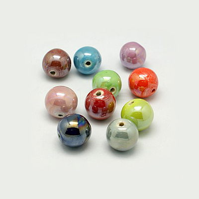 Handmade Porcelain Beads X-PORC-D001-18mm-M-1