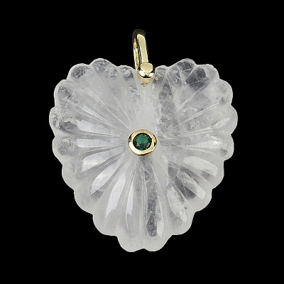 Natural Quartz Crystal Carved Pendants G-C276-01G-09-1