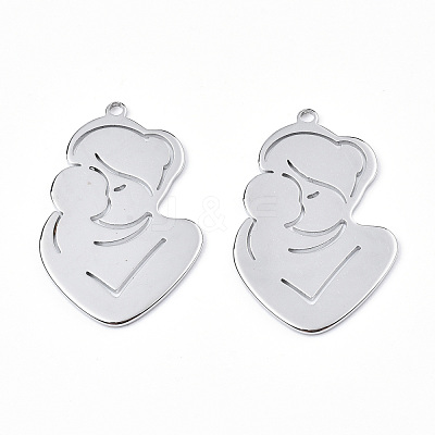 Non-Tarnish 201 Stainless Steel Pendants STAS-N098-070P-1