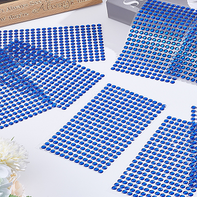 8 Sheets Acrylic Rhinestone Sticker DIY-LP0001-20-1