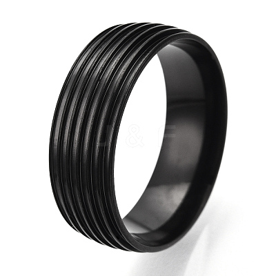 201 Stainless Steel Grooved Finger Ring Settings STAS-WH0047-04EB-1