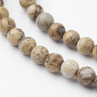 Natural Picture Jasper Bead Strands G-G735-16-4mm-1
