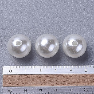 ABS Plastic Imitation Pearl Ball Beads MACR-A004-8mm-01-1