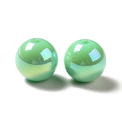 UV Plating Rainbow Iridescent Acrylic Beads PACR-D070-01A-1
