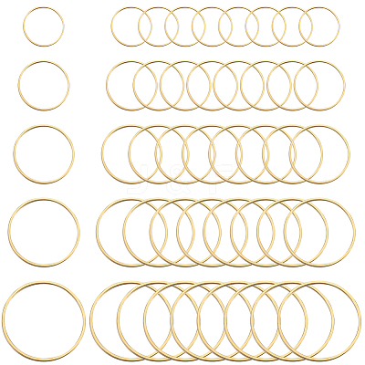 100pcs 5 Styles Brass Linking Rings KK-SP0002-19-1