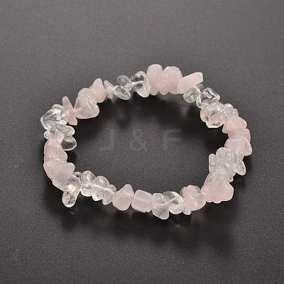 Chips Gemstone Beaded Stretch Bracelets BJEW-JB01825-01-1