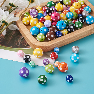 Opaque Acrylic Beads SACR-CW0001-03-1