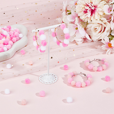 400Pcs 4 Colors DIY Doll Craft Pom Pom Yarn Pom Pom Balls AJEW-SC0003-14-1
