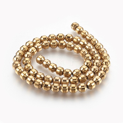 Electroplated Non-magnetic Synthetic Hematite Bead Strand G-E498-12A-01-1