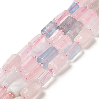 Natural Rose Quartz & Aquamarine Beads Strands G-N327-06-24-1