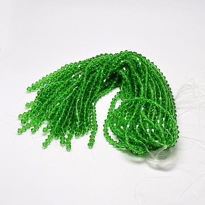 Imitate Austrian Crystal Bicone Glass Beads Strands GLAA-F029-4x4mm-03-1