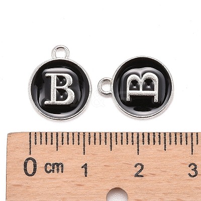 Platinum Plated Alloy Charms LS-ENAM-S118-02B-P-1