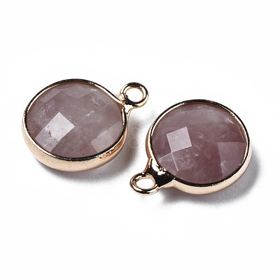 Natural Strawberry Quartz Charms G-Q998-026G-1
