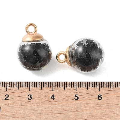 Glass Round Pendants GLAA-P063-01G-12-1