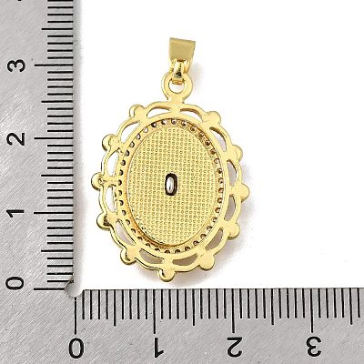Brass Micro Pave Cubic Zirconia Pendants KK-Z102-07G-01-1