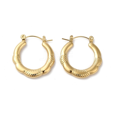 Rack Plating 304 Stainless Hoop Earrings for Women EJEW-Z026-37G-1