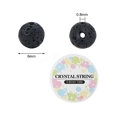 DIY Natural Lava Rock Bead Stretch Bracelet Making Kits DIY-CJ0001-21D-1