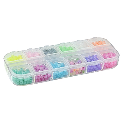 576Pcs 12 Colors Glass Seed Beads SEED-FS0001-25-1