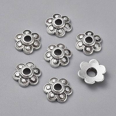 Tibetan Style Alloy Bead Caps X-LF10362Y-NF-1