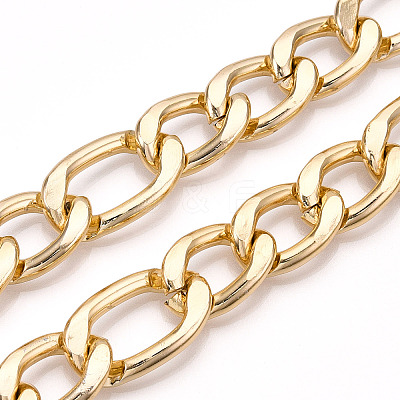 Aluminum Faceted Figaro Chain CHA-N003-34KCG-1