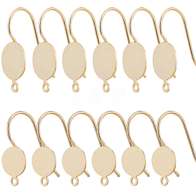 20Pcs 2 Styles Brass Earring Hooks KK-BBC0011-29-1