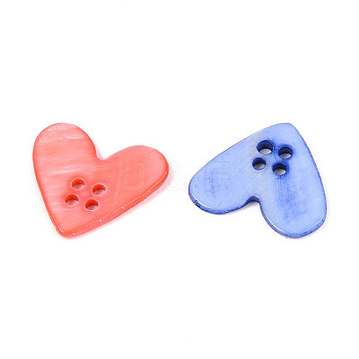 4-Hole Dyed Freshwater Shell Buttons SHEL-T020-26-1