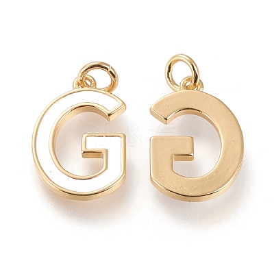 Brass Enamel Pendants KK-R139-04G-1