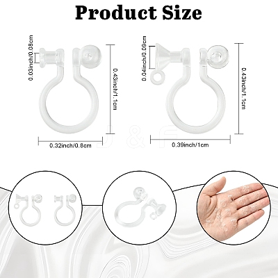 24Pcs Plastic Clip-on Earring Findings KY-YW0002-33-1