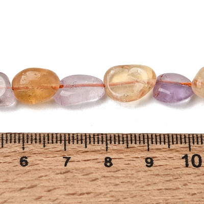 Natural Amethyst and Citrine Beads Strands G-D0002-D77-1