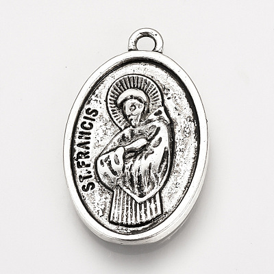 Tibetan Style Alloy Pendants TIBE-Q078-07AS-RS-1