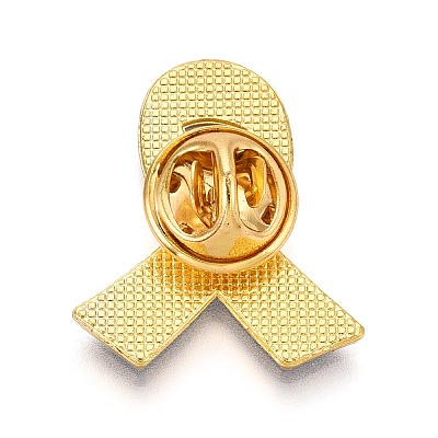 Awareness Ribbon Alloy Enamel Lapel Pins for Backpack Clothes JEWB-N009-03G-1